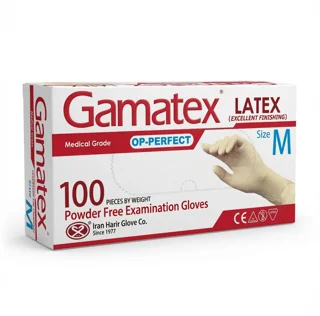 دستکش لاتکس برند Gamatex سایز M
