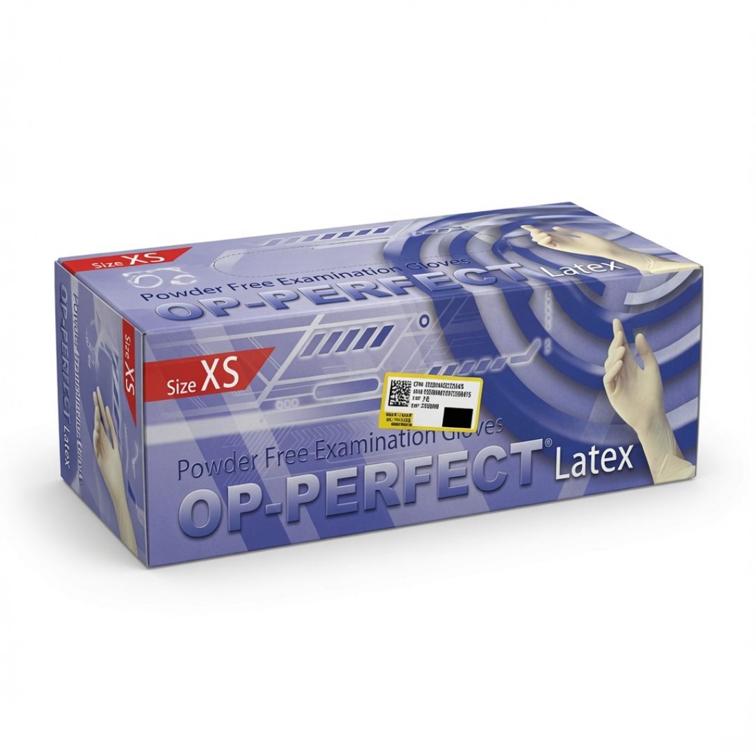 دستکش لاتکس برند OP-PERFECT سایز XS