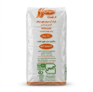 گاز طبی غیر استریل 8 لایه 100% پنبه - 10*10